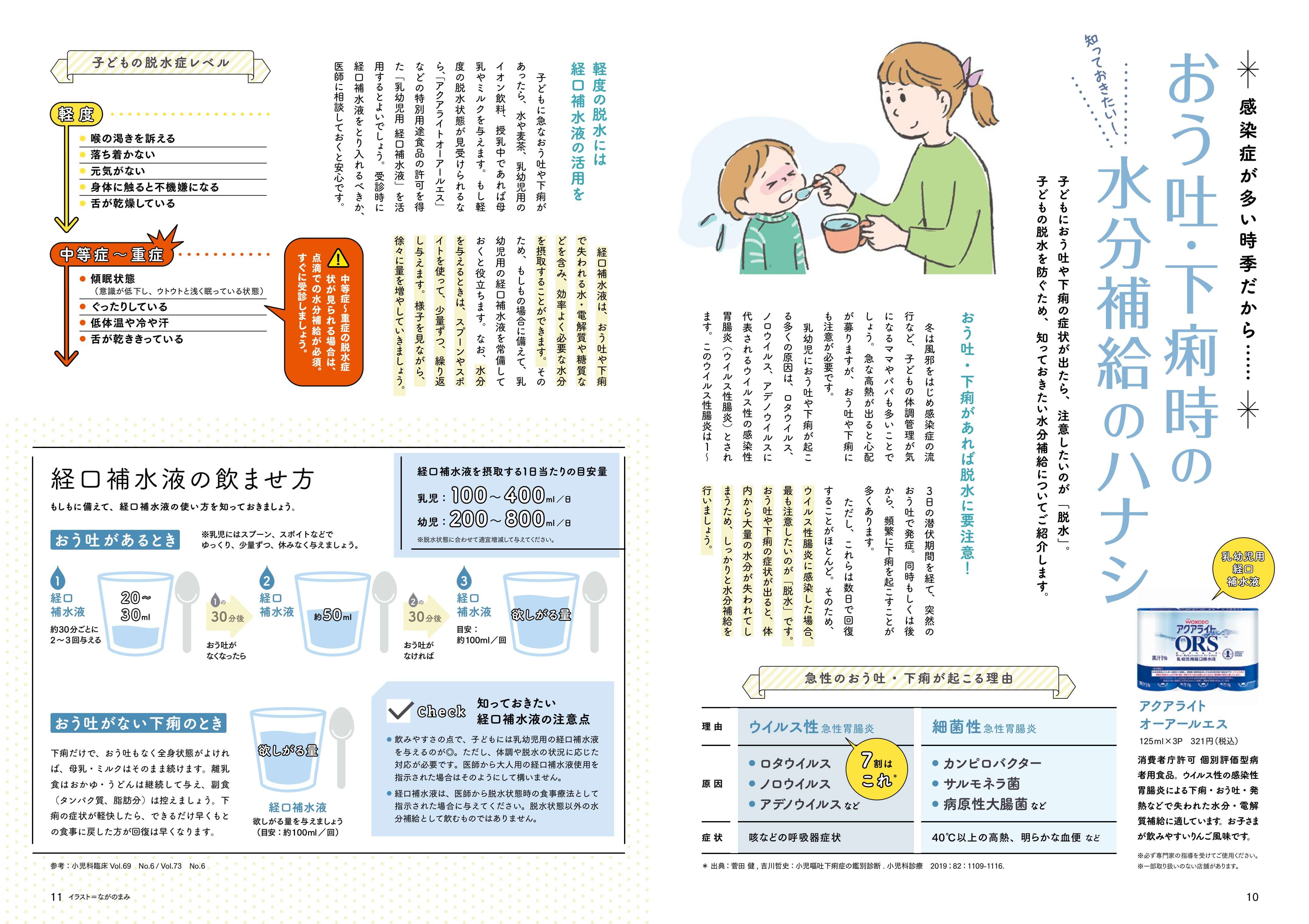 知っておきたい！おう吐・下痢時の水分補給のハナシ